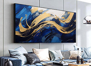 black and white abstract canvas