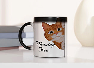 Cat color changing mug