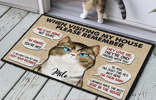personalized cat door mat thumbnail