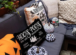 ghost halloween pillow