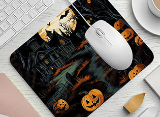 halloween themed mouse pad