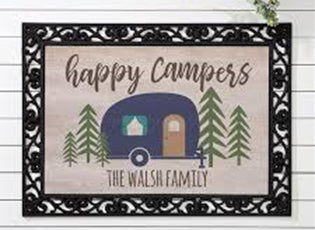 happy campers door mat thumbnail