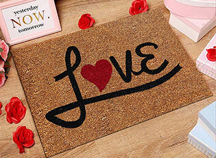 personalized valentine's doormat