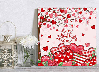 Personalized Valentine Canvas Art for Valentine’s Day