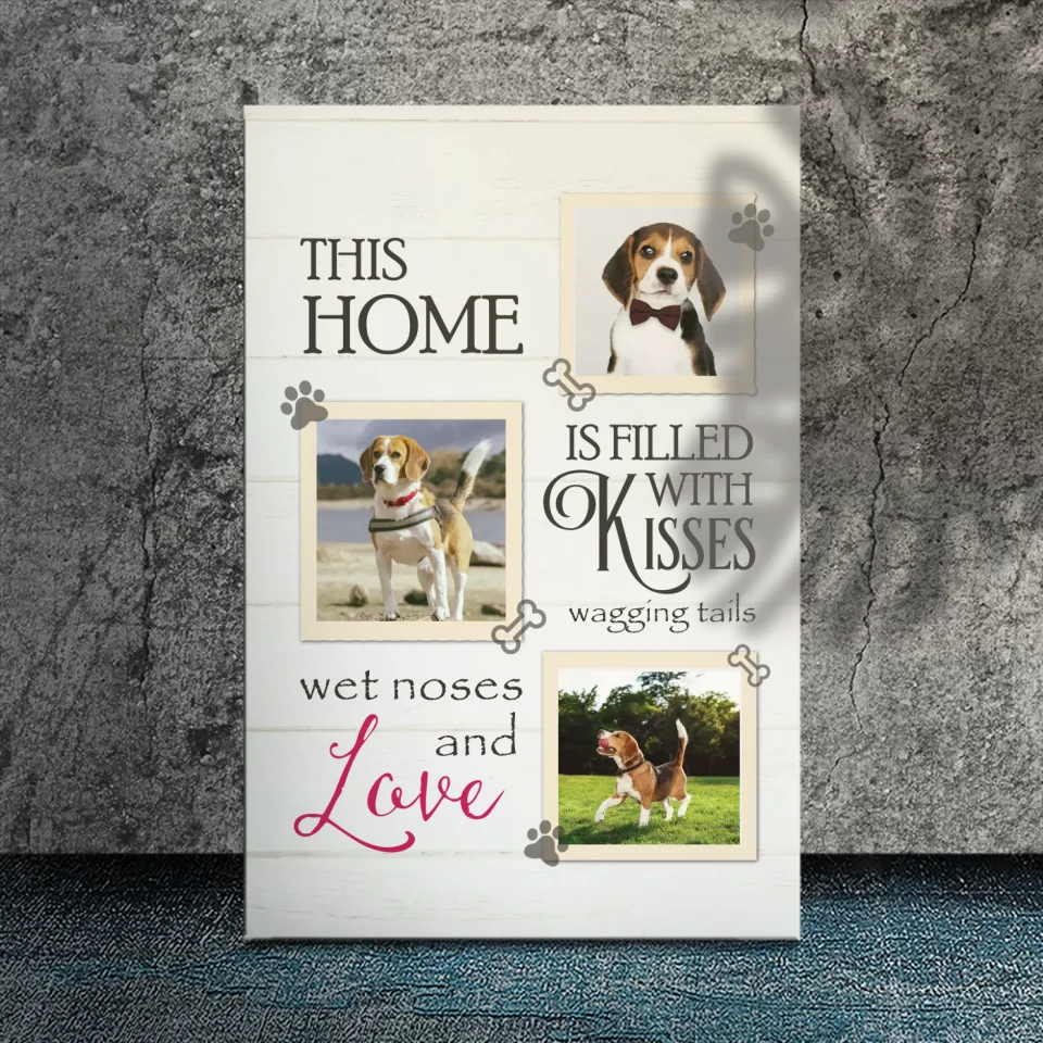 This Home is Filled with kisses - Personalized Photo Canvas Prints
