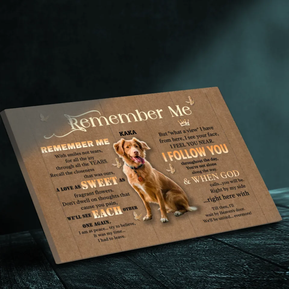 Personalized Pet Memorial Canvas –