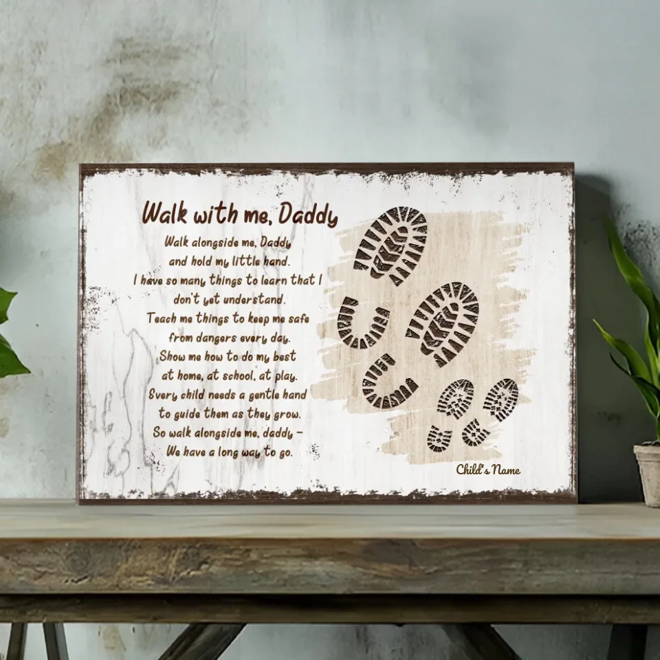 Custom Canvas About Dad - A Touching Message Through The Poem