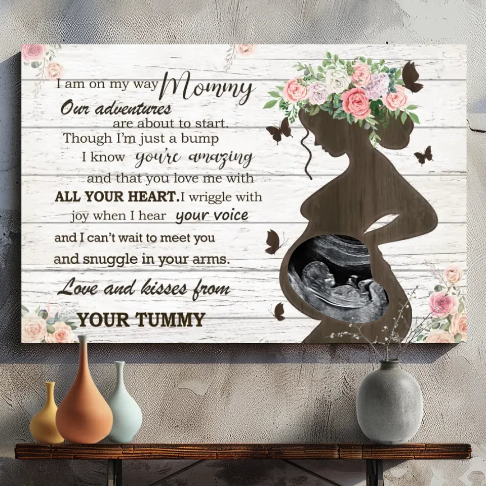 Personalized Photo Canvas: The Love and Kiss That Mom Expects