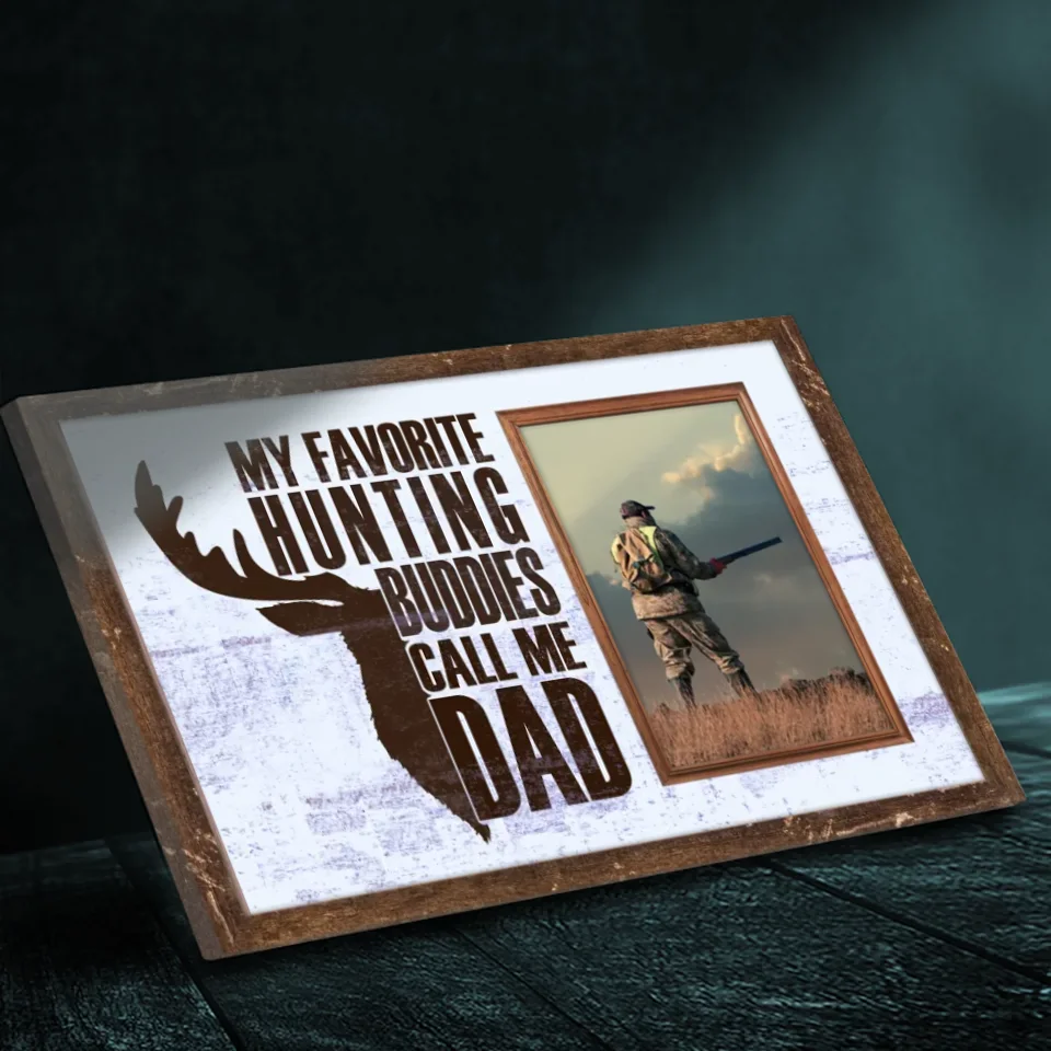 Custom Hunting-Themed Canvas for Dad - Personalized Photos | 89Prints