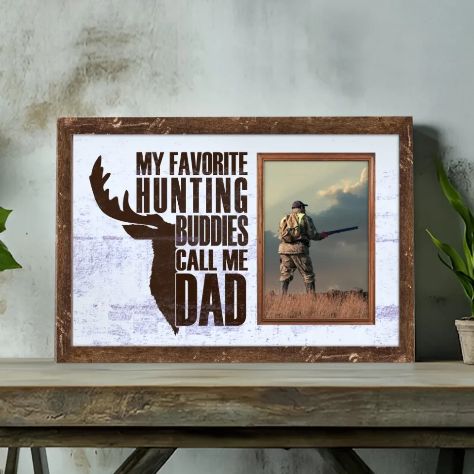 Custom Hunting-Themed Canvas for Dad - Personalized Photos | 89Prints
