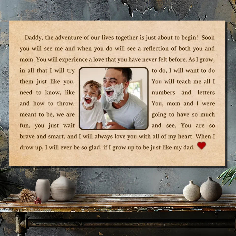 Customizable Canvas for Dads – A Heartfelt Celebration of Fatherhood
