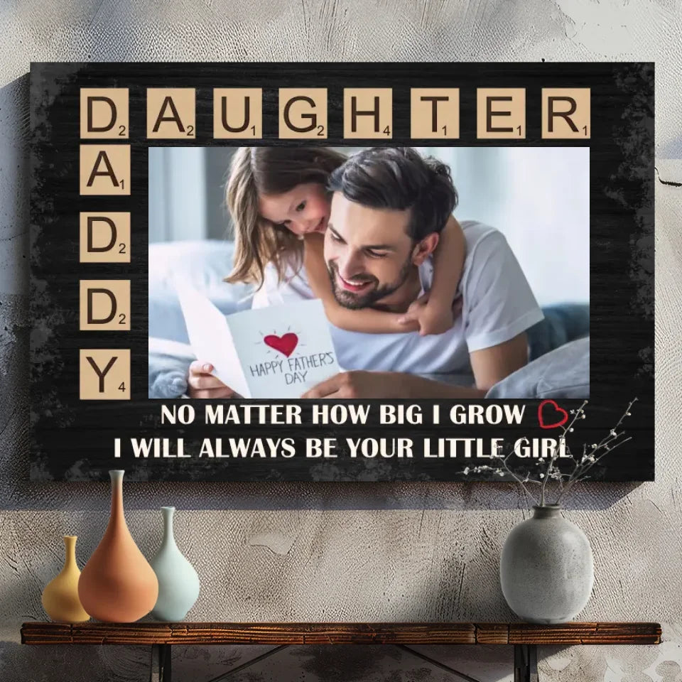 Personalized Daddy's Little Girl Father's Day Canvas | A Meaningful Gift for Dad