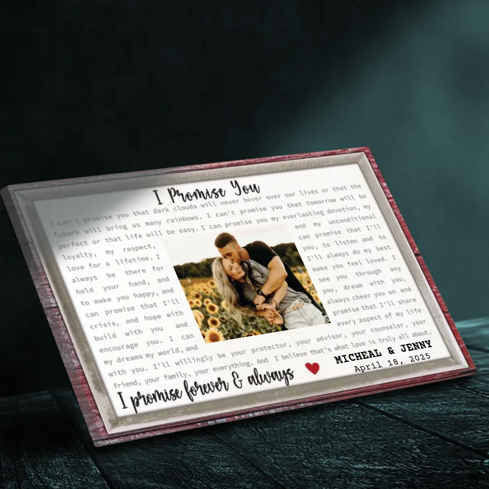 Personalized Wedding Vow Canvas: A Promise of Forever - Custom Names & Date