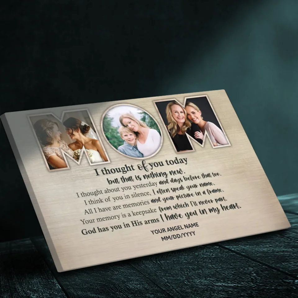 Custom Canvas Painting of Mom's Photo - Forever In My Heart | 89Prints