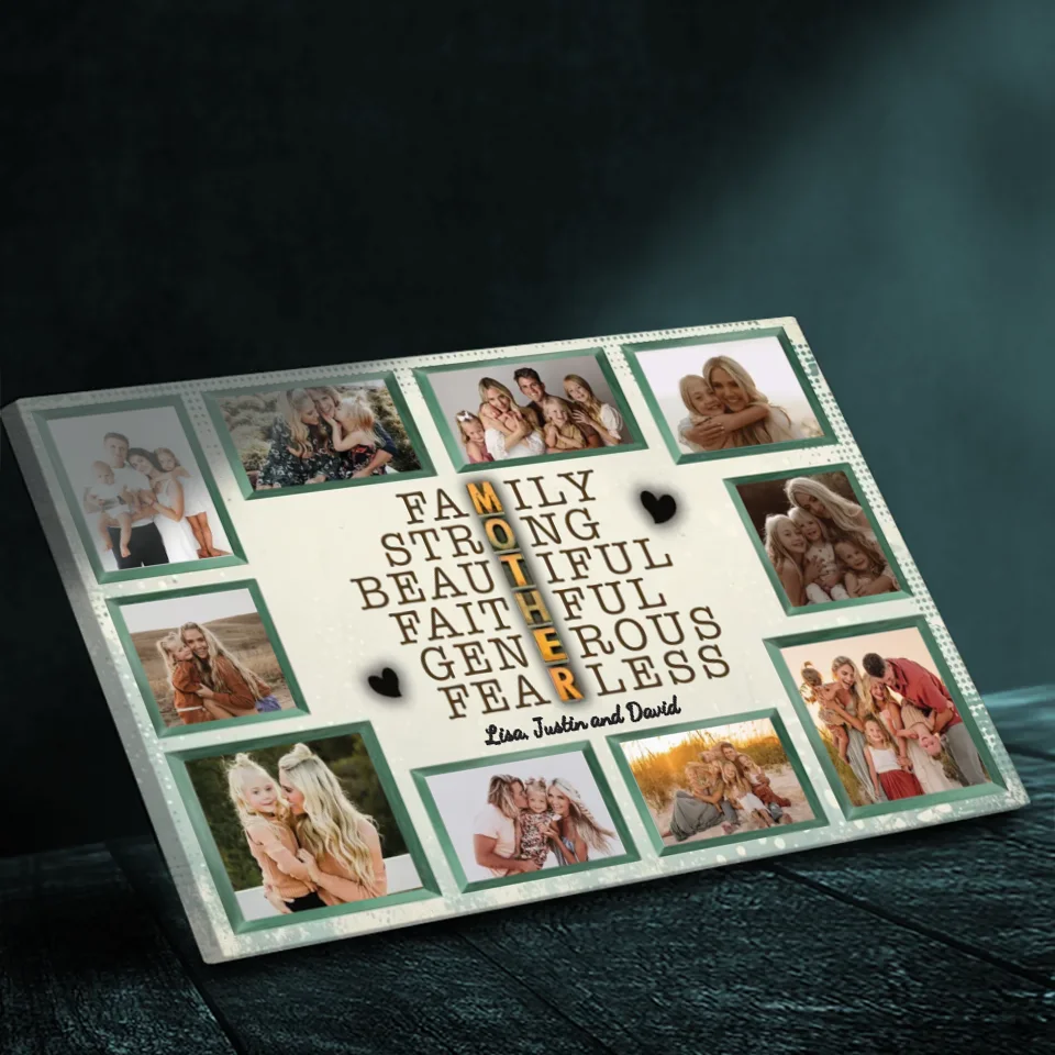 10 Frames, Endless Love: Personalized Canvas for Mom | 89Prints