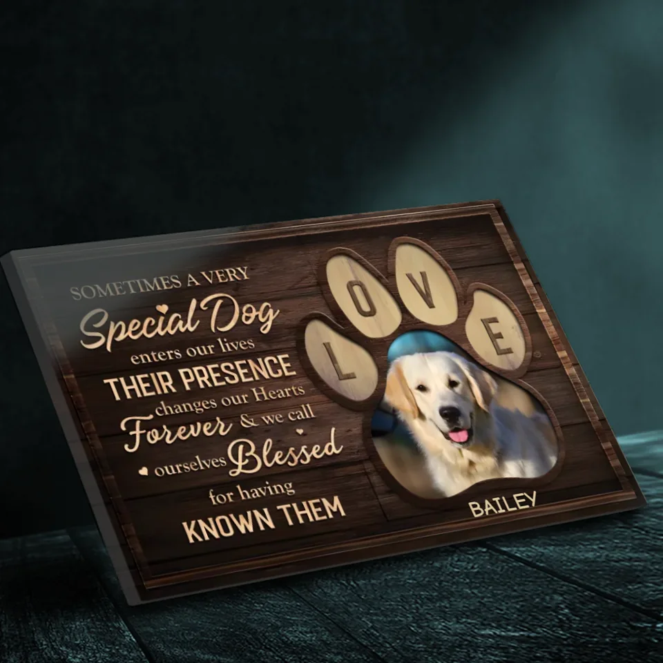 Custom Pet Memorial Canvas from 89Prints - Blessings From A Special Dog