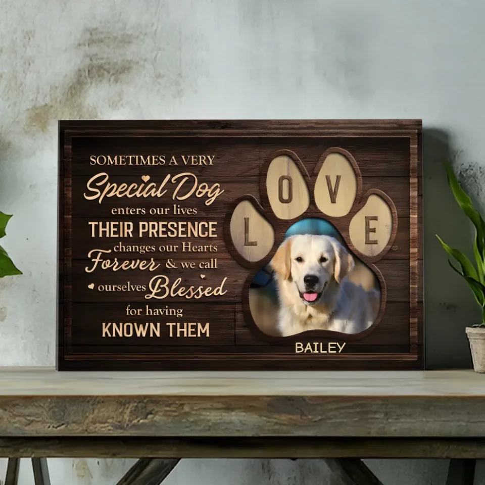 Custom Pet Memorial Canvas from 89Prints - Blessings From A Special Dog