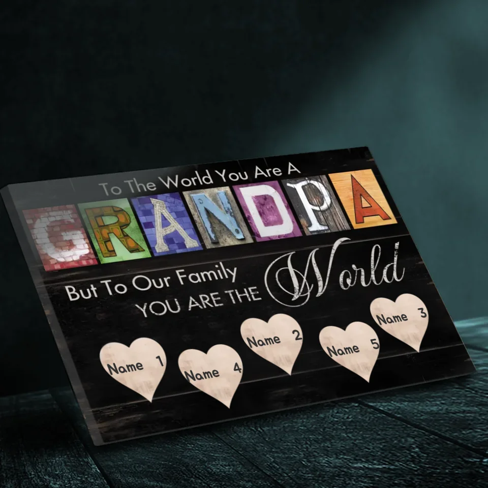 Personalized Grandpa Canvas Painting: A Sincere and Unique Gift | 89Prints
