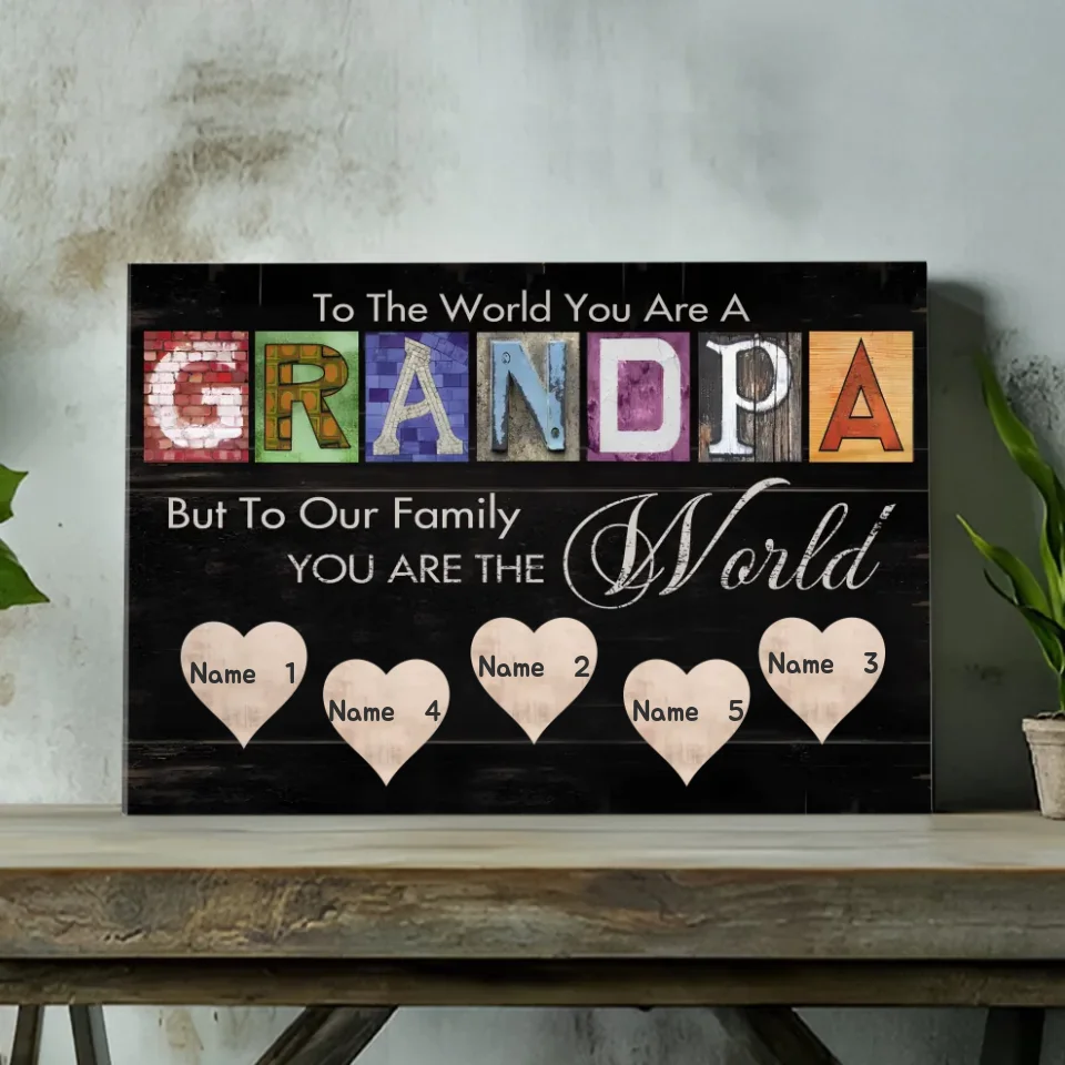 Personalized Grandpa Canvas Painting: A Sincere and Unique Gift | 89Prints