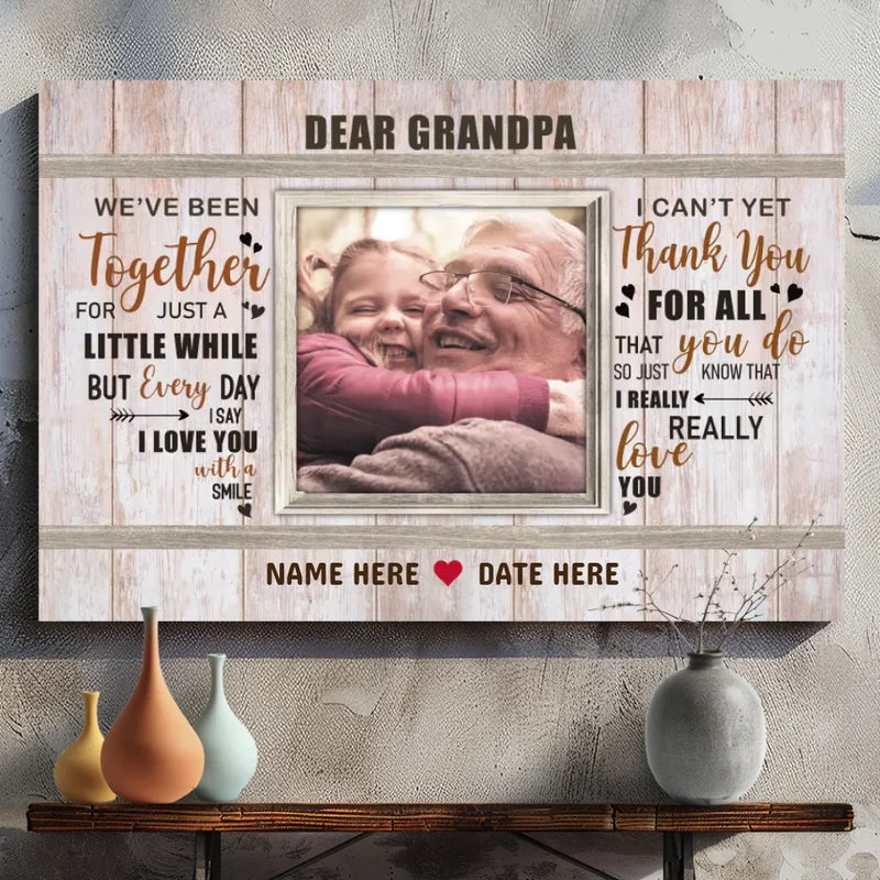 Customizable Canvas for Grandpa: A Unique Gift of Love At 89Prints