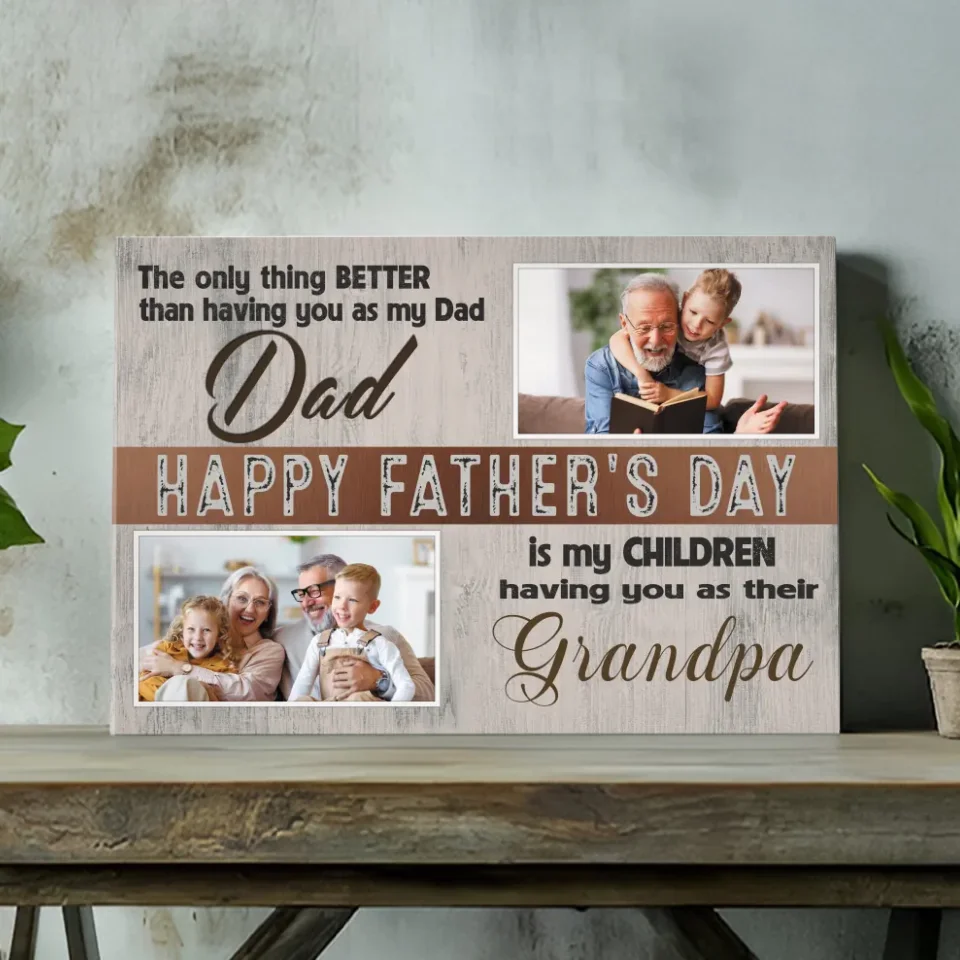 Personalized Canvas for Grandpa: Celebrate Father's Day with Love | 89Prints