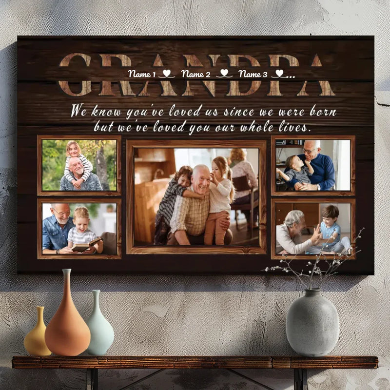 Grandpa: Celebrating Our Lifelong Love and Bond - Personalized Canvas