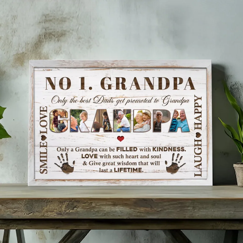 Personalized Canvas for Grandpa – A Heartfelt Tribute to the Best Grandpa