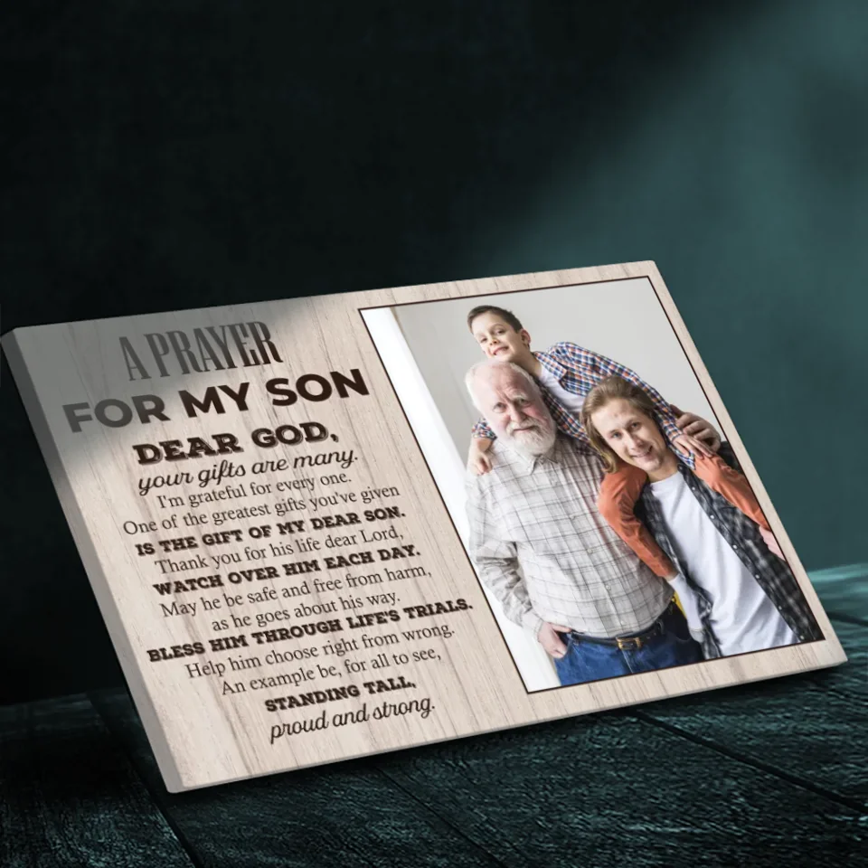 Heartfelt Custom Canvas Prayer for Your Son – Blessings from 89Prints