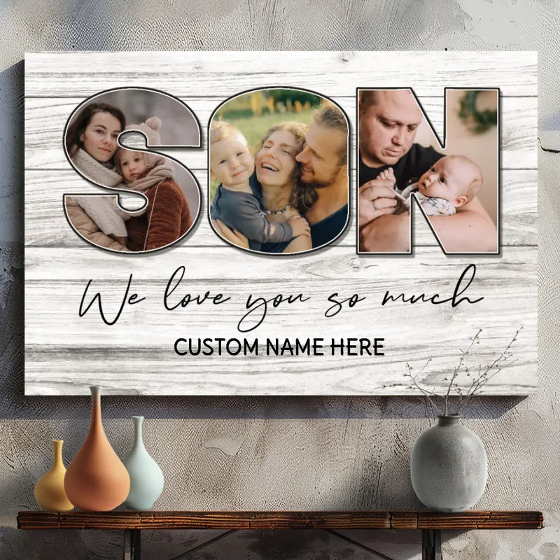 Loving Custom Canvas for Your Son – Personalized Gift from 89Prints