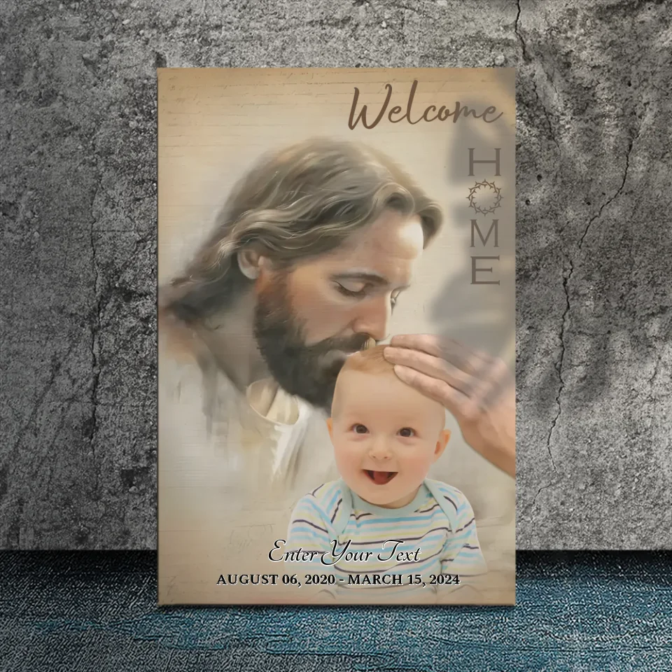 Personalized Canvas of a Divine Embrace: