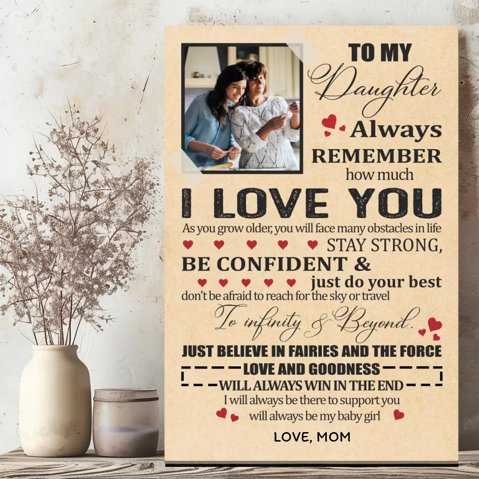 Personalized Canvas for Your Daughter's Journey of Love and Strength - 89Prints