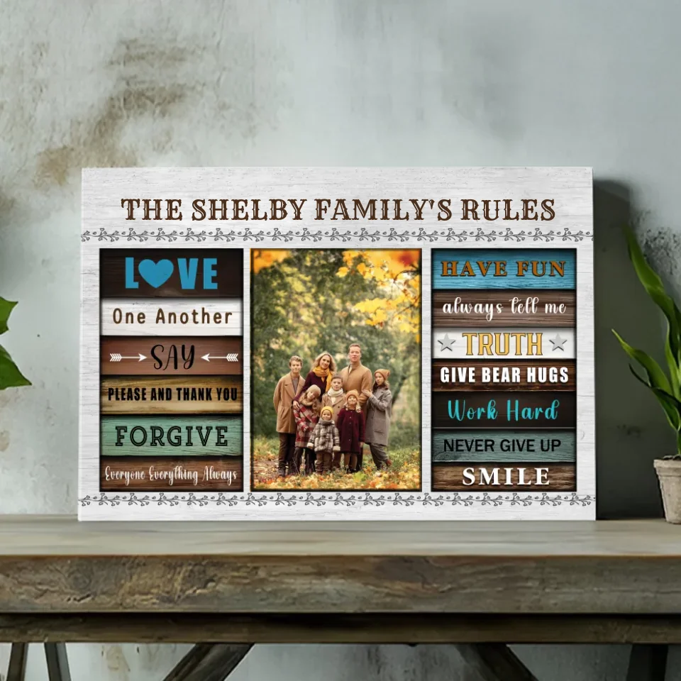 Personalize Your Family Canvas with Inspiring Values and Words by 89Prints