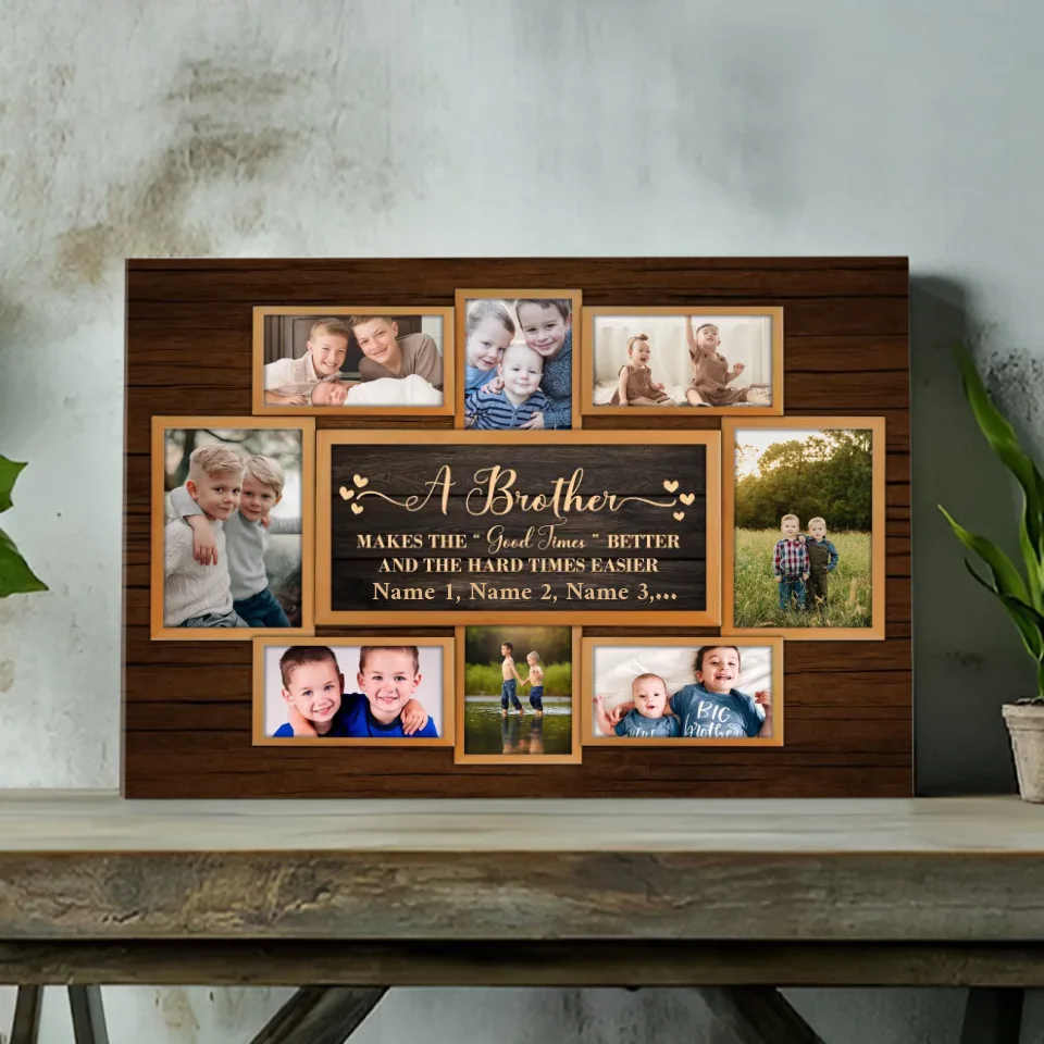 Customize a Heartwarming Brother-Sister Canvas to Celebrate Unbreakable Sibling Bonds