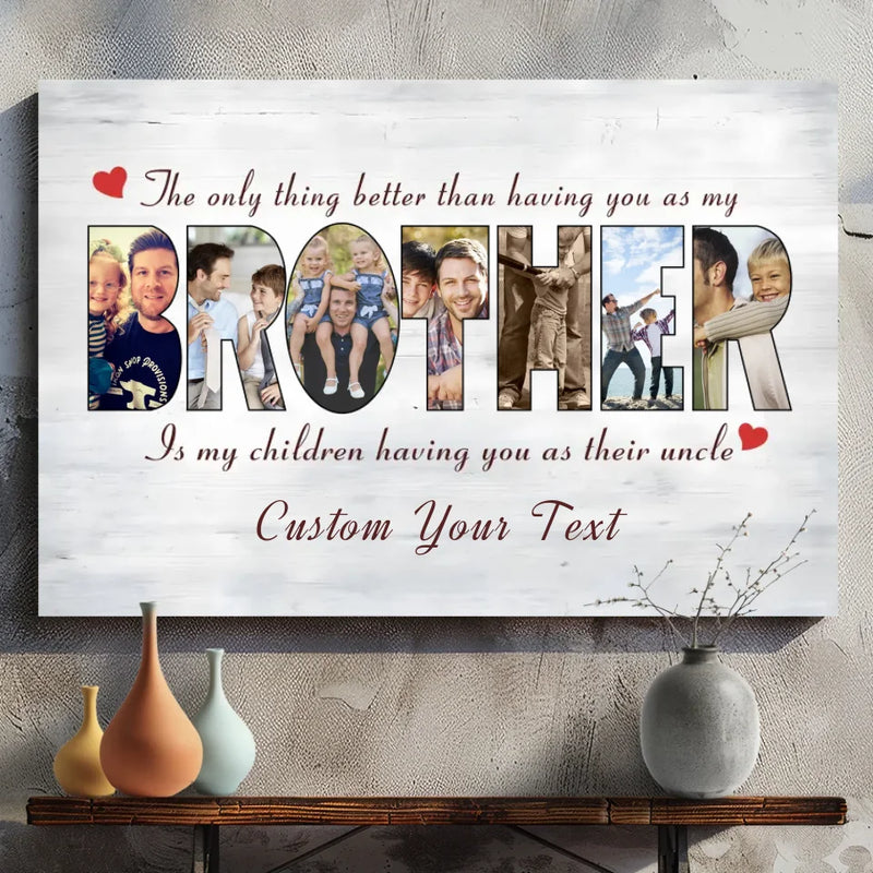 Celebrate Sibling Love with a Customizable Brother-Sister Canvas from 89Prints