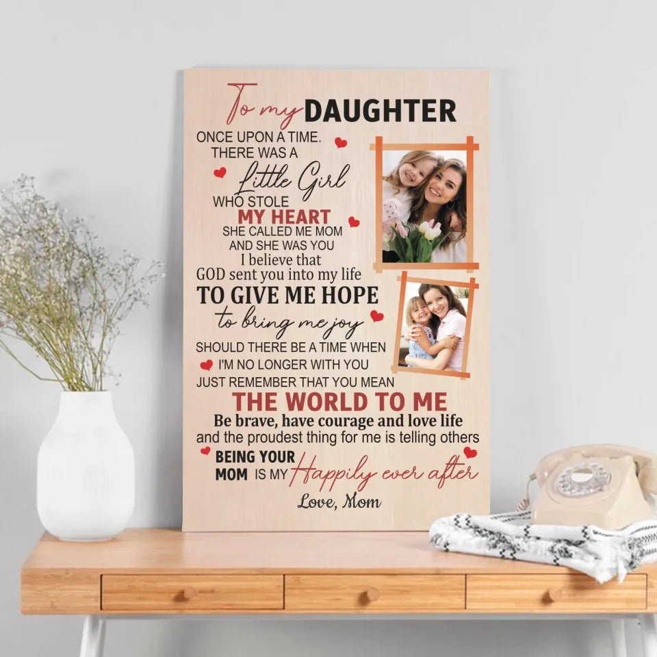 Personalized Daughter Canvas - A Heartfelt Tribute from Mom | 89Prints