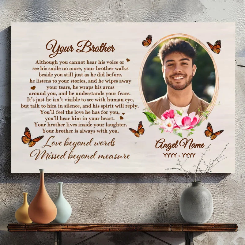 Customizable Brother-Sister Canvas - Eternal Love and Memories | 89Prints