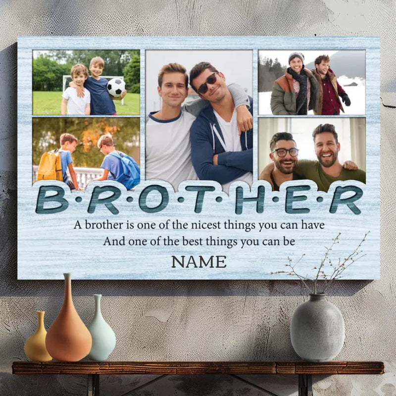 Customizable Brother-Sister Canvas - Celebrate Your Unique Bond | 89Prints