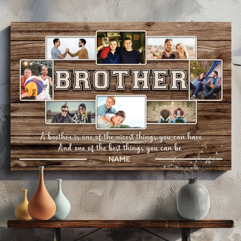 Customizable Brother-Sister Canvas - Celebrate Your Sibling Love | 89Prints