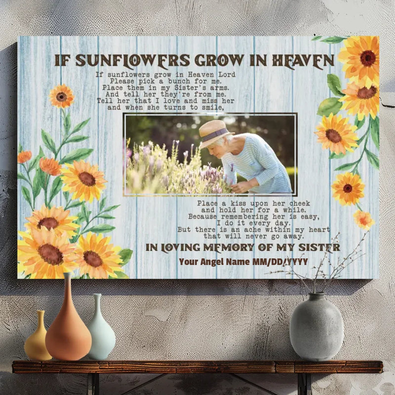 In Loving Memory Sister Canvas – Customizable Memorial by 89Prints