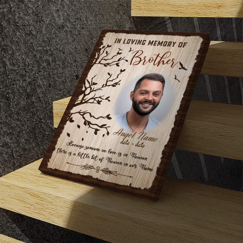 In Loving Memory of Brother/Sister – Customizable Canvas Tribute – 89Prints