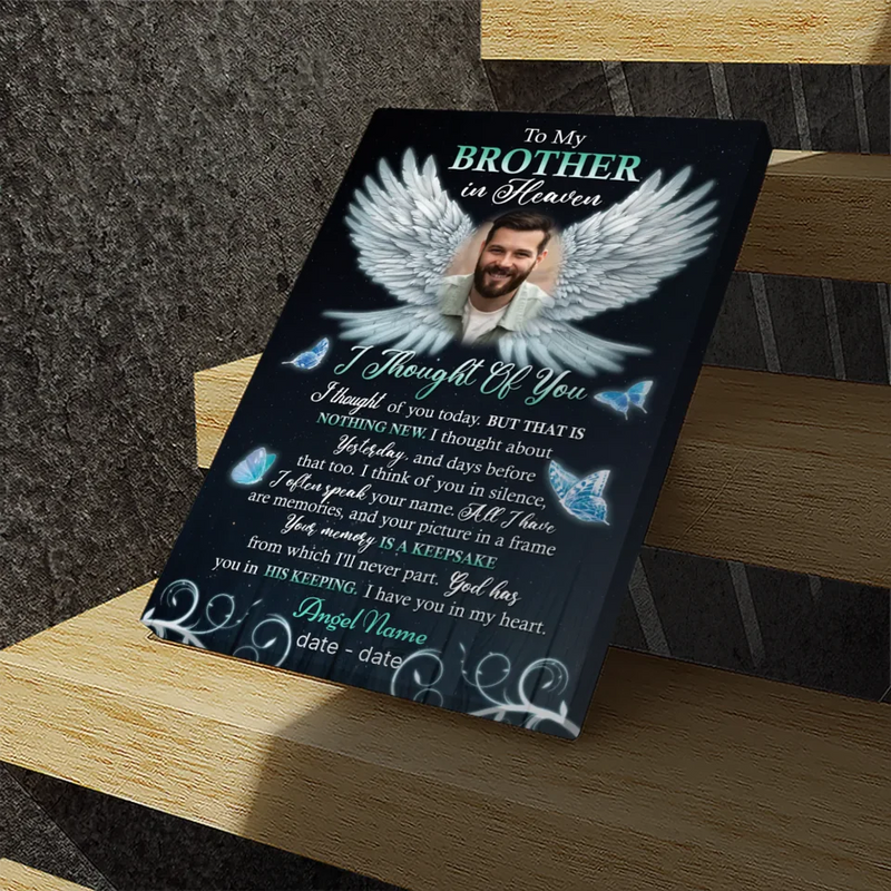 Customizable Canvas for Brother/Sister in Heaven – Heartfelt Tribute – 89Prints
