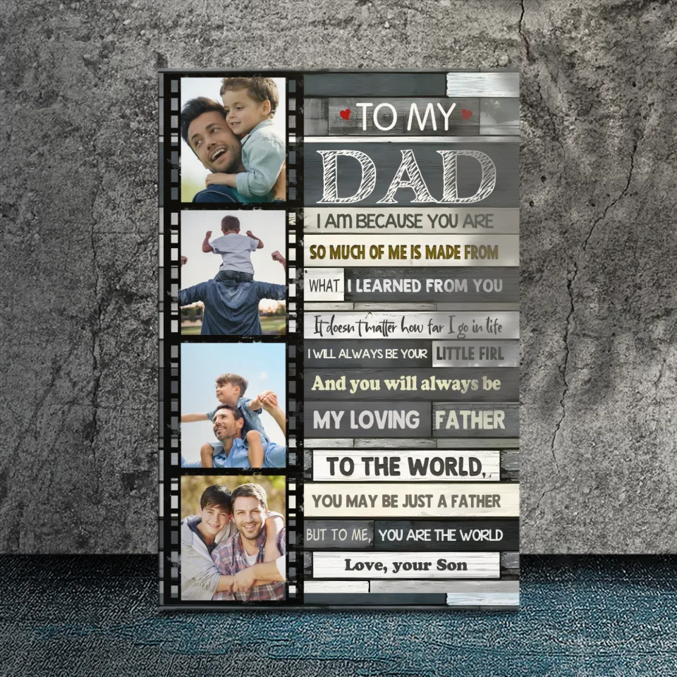 A Custom Canvas Gift Honors the Relationship Between Father and Son