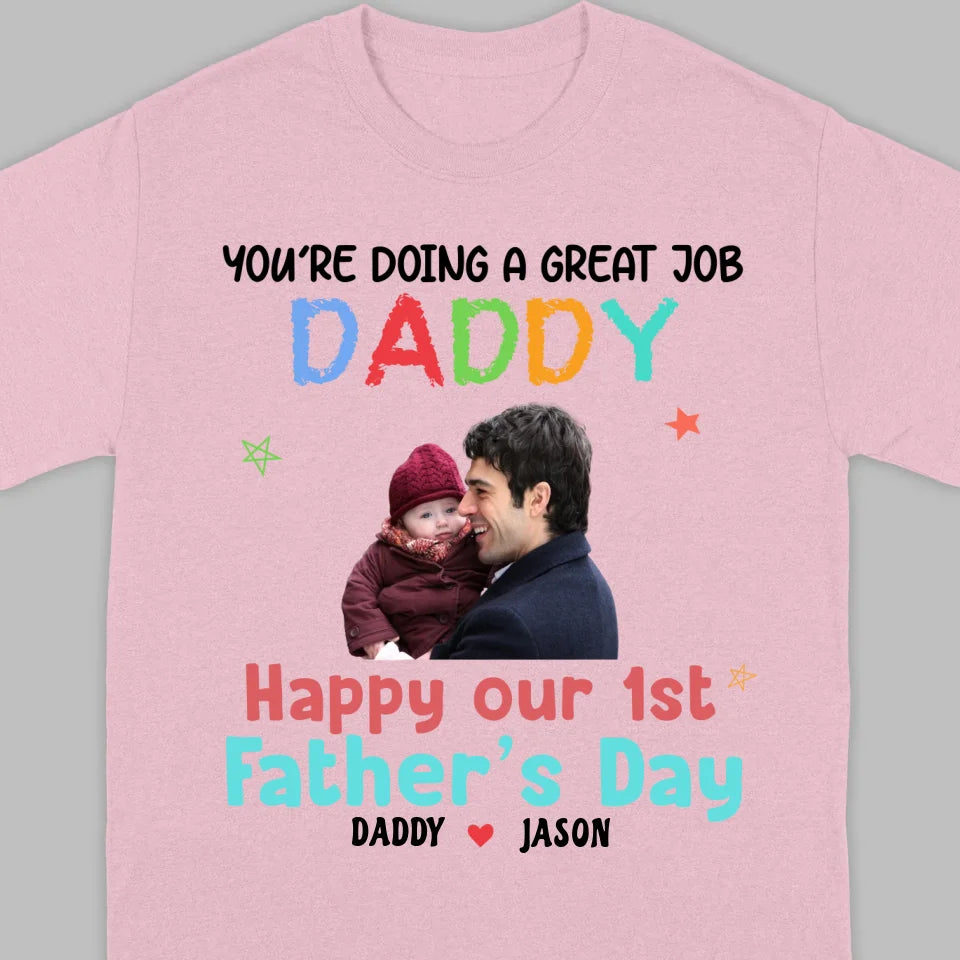 Celebrate Fatherhood with Personalized T-Shirts - Custom Names & Photos | 89Prints Meta Description: