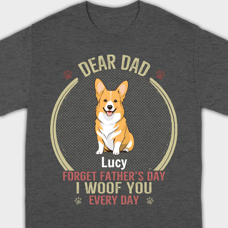 89Prints Custom Dog T-Shirt for Dog Dads – Personalized with Names and Icons
