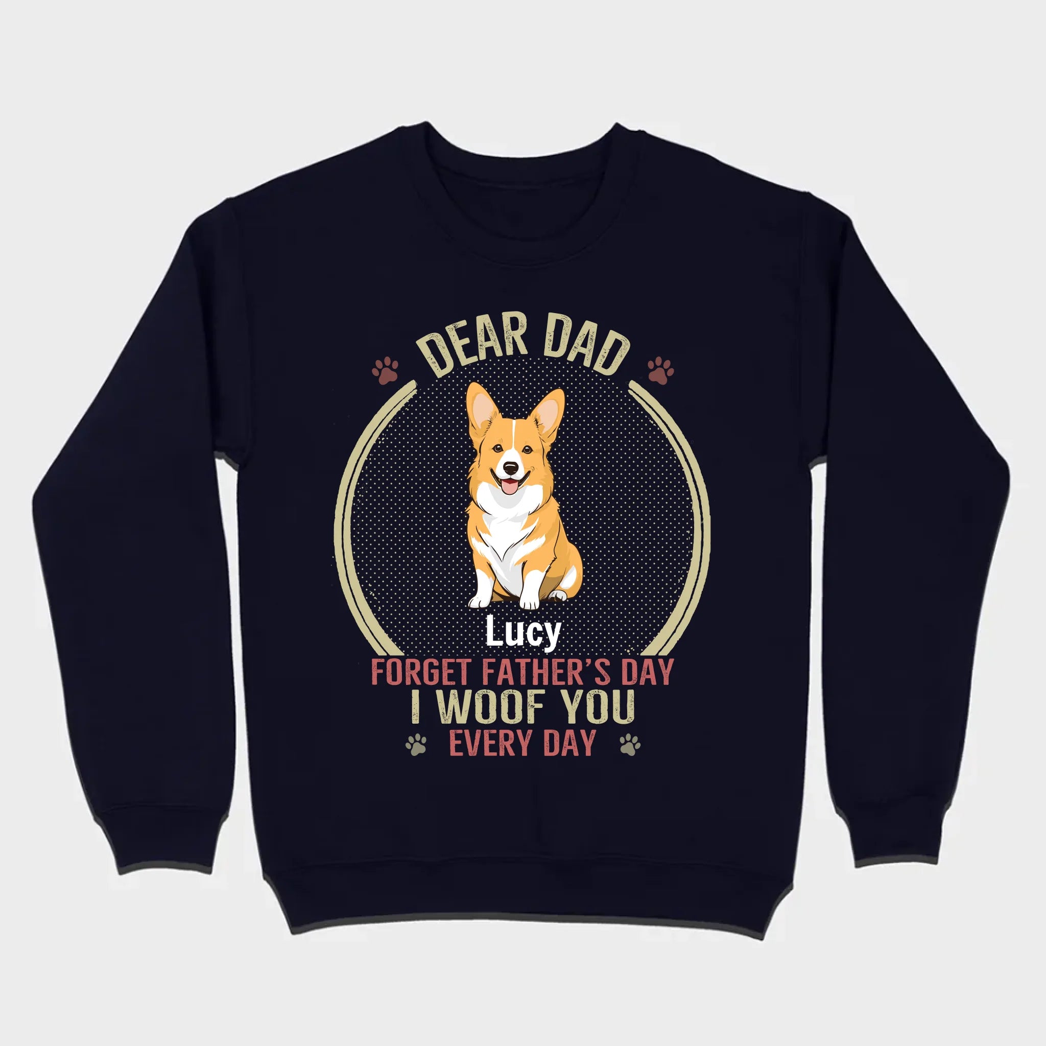 89Prints Custom Dog T-Shirt for Dog Dads – Personalized with Names and Icons