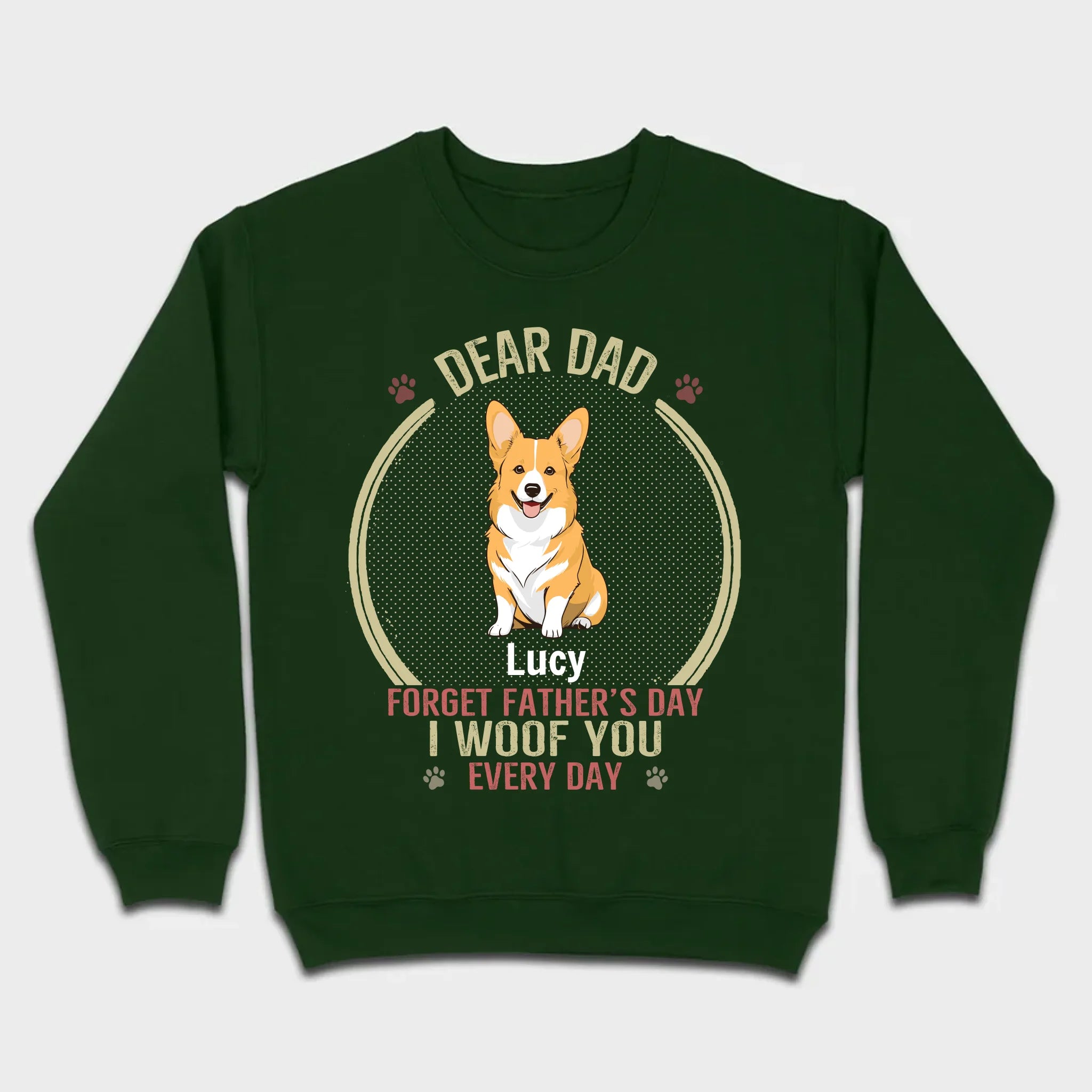 89Prints Custom Dog T-Shirt for Dog Dads – Personalized with Names and Icons
