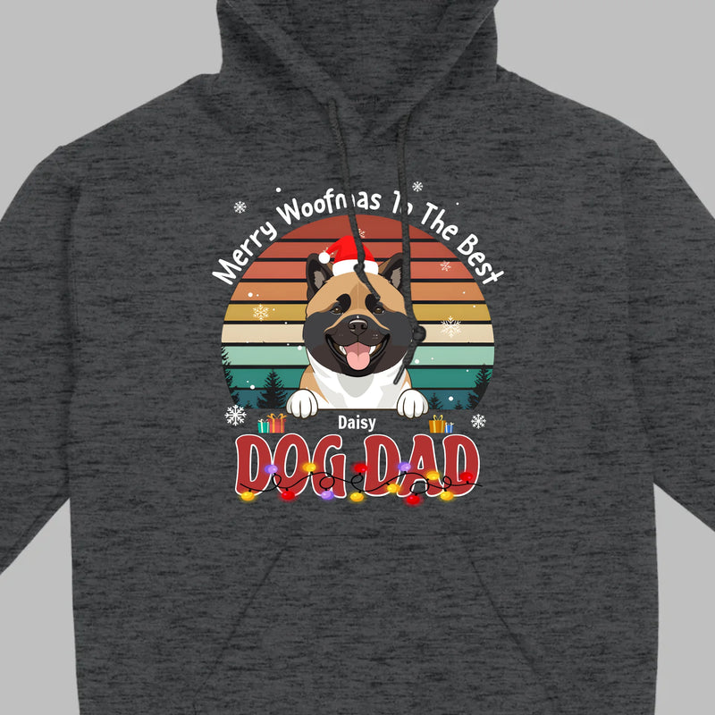 89Prints Custom Dog T-Shirt – 'Merry Woofmas to the Best Dog Dad' Personalized