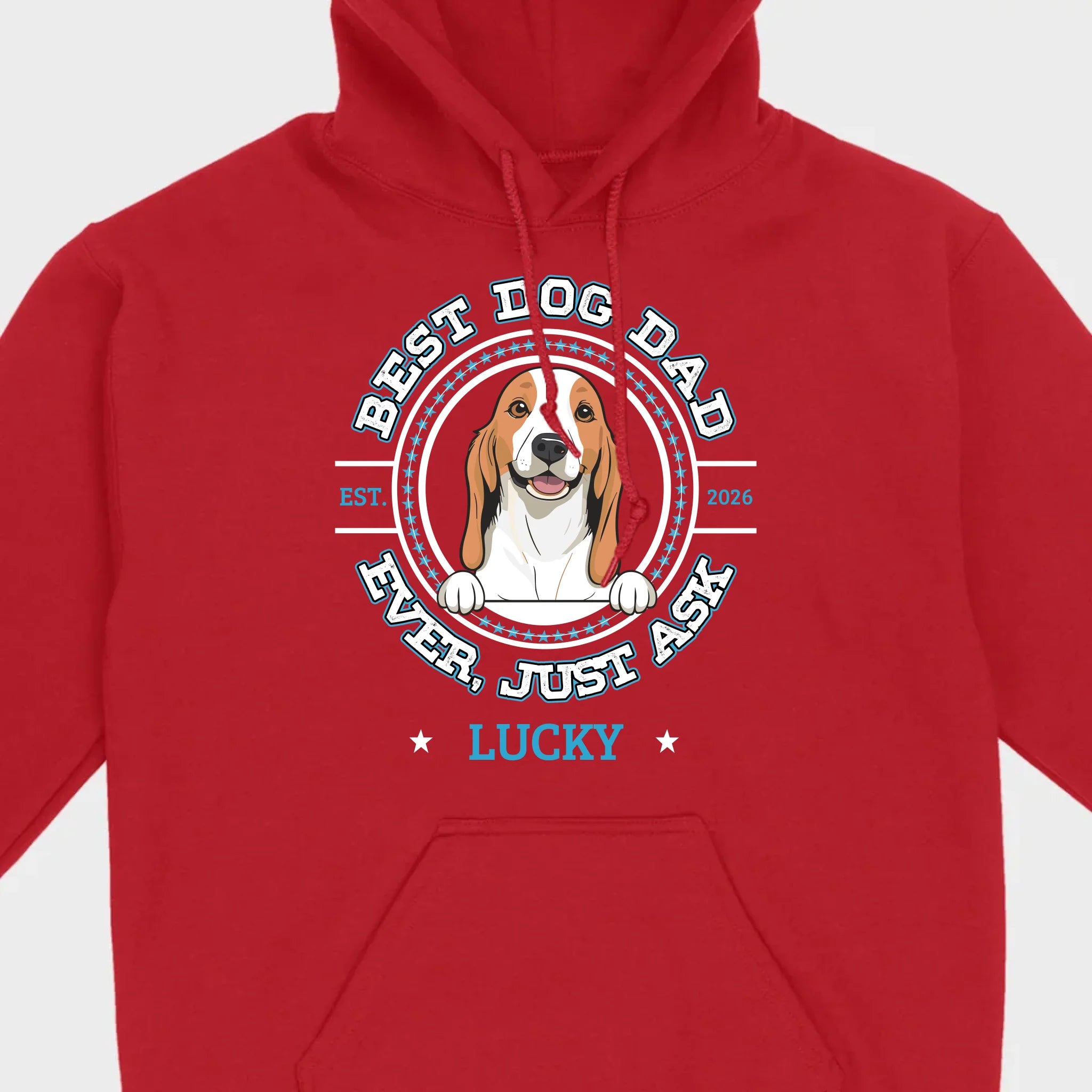 89Prints Custom Dog T-Shirt – 'Best Dog Dad Ever' Personalized with Your Dog's Name
