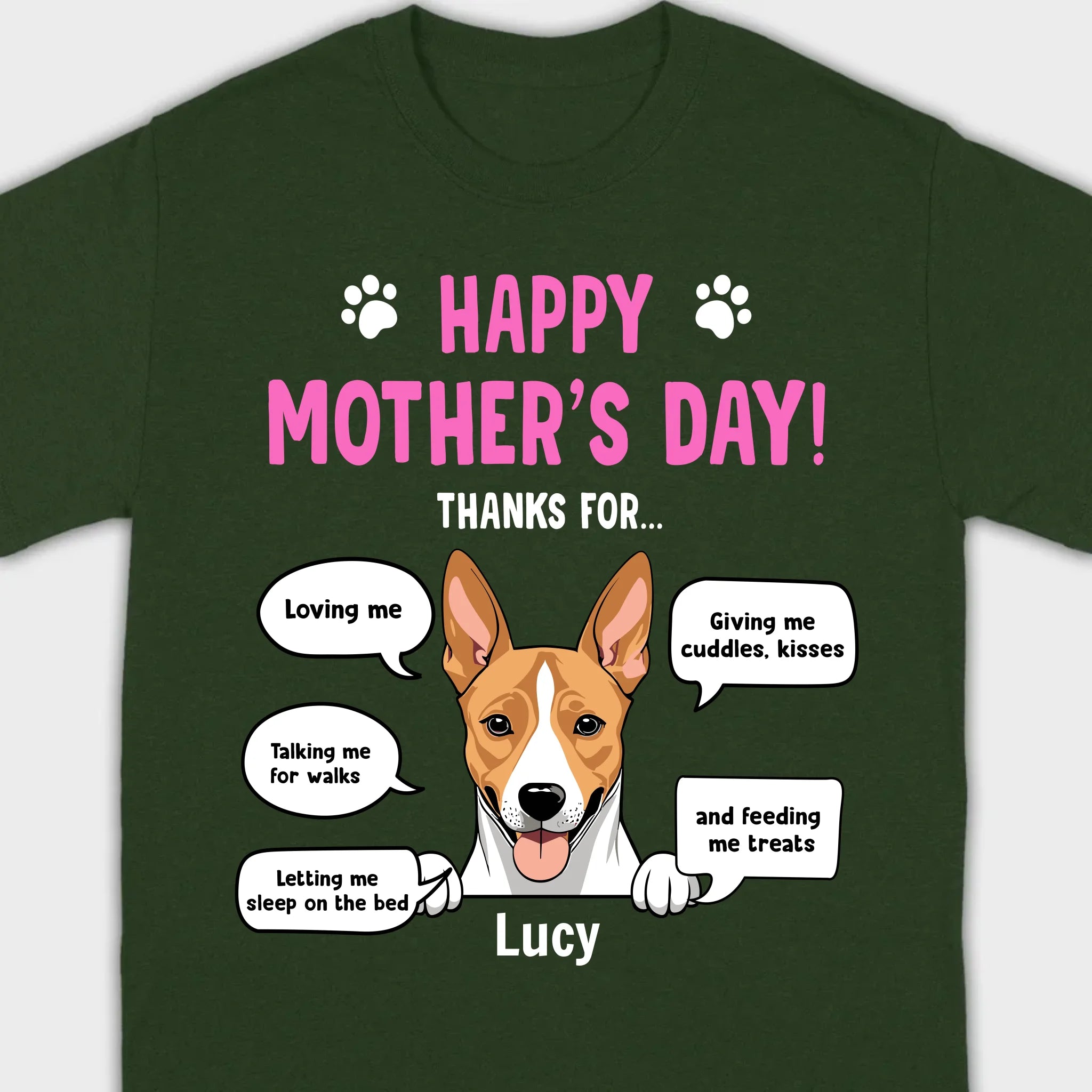 89Prints Custom Dog T-Shirt - Perfect Mother’s Day Gift from Your Pets!