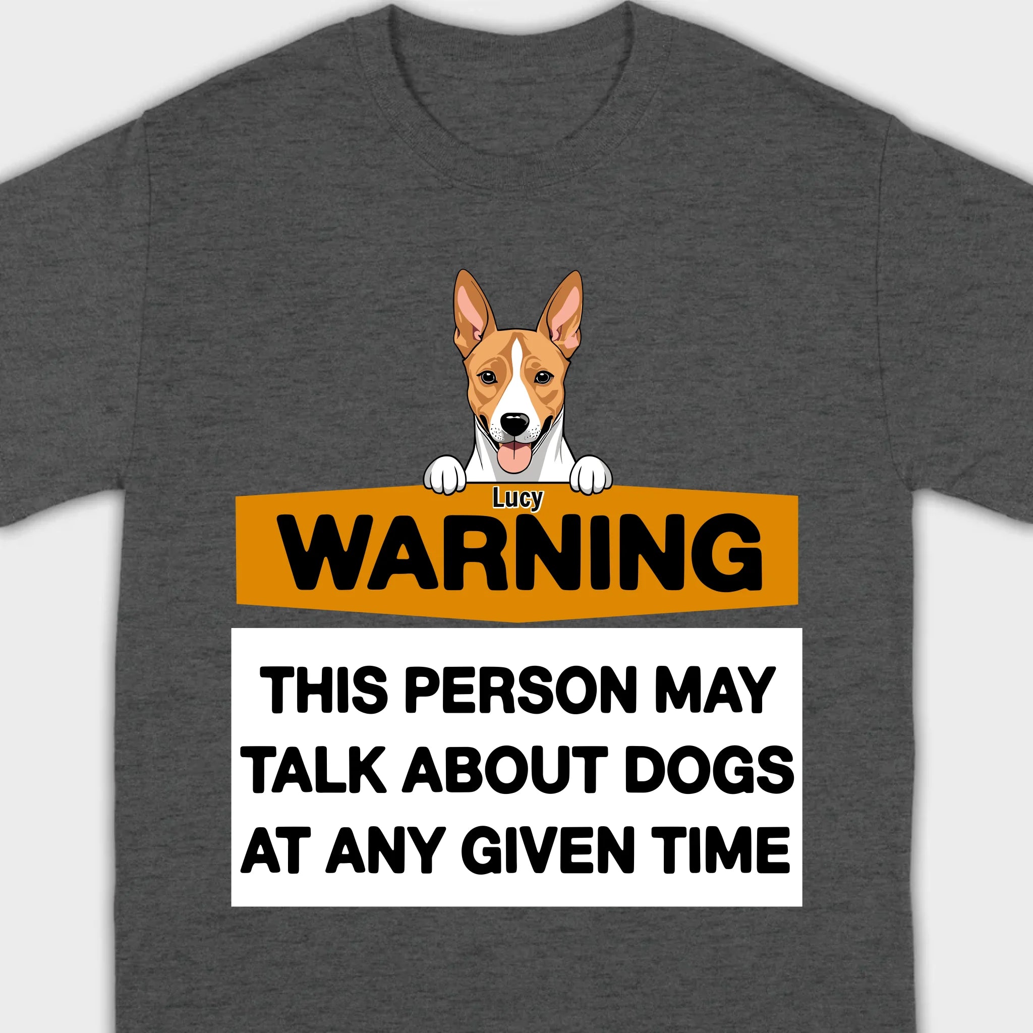 89Prints Personalized Dog T-Shirt - Warning: Dog Lover Alert!